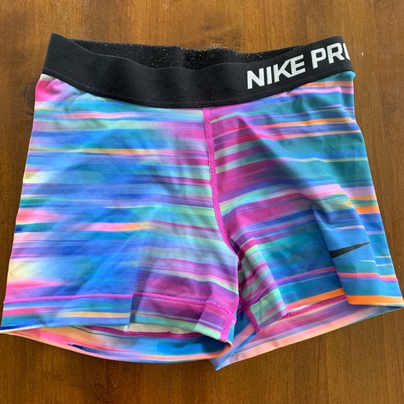 nike pro coloured shorts